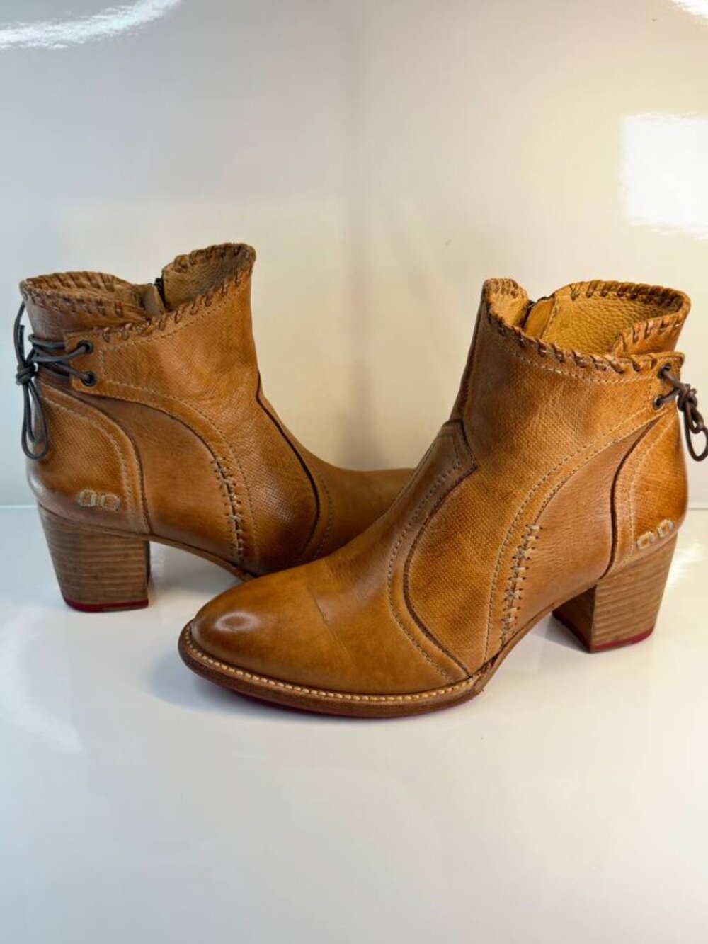 BED|STÜ Women’s Leather Western Ankle Boots – US 10